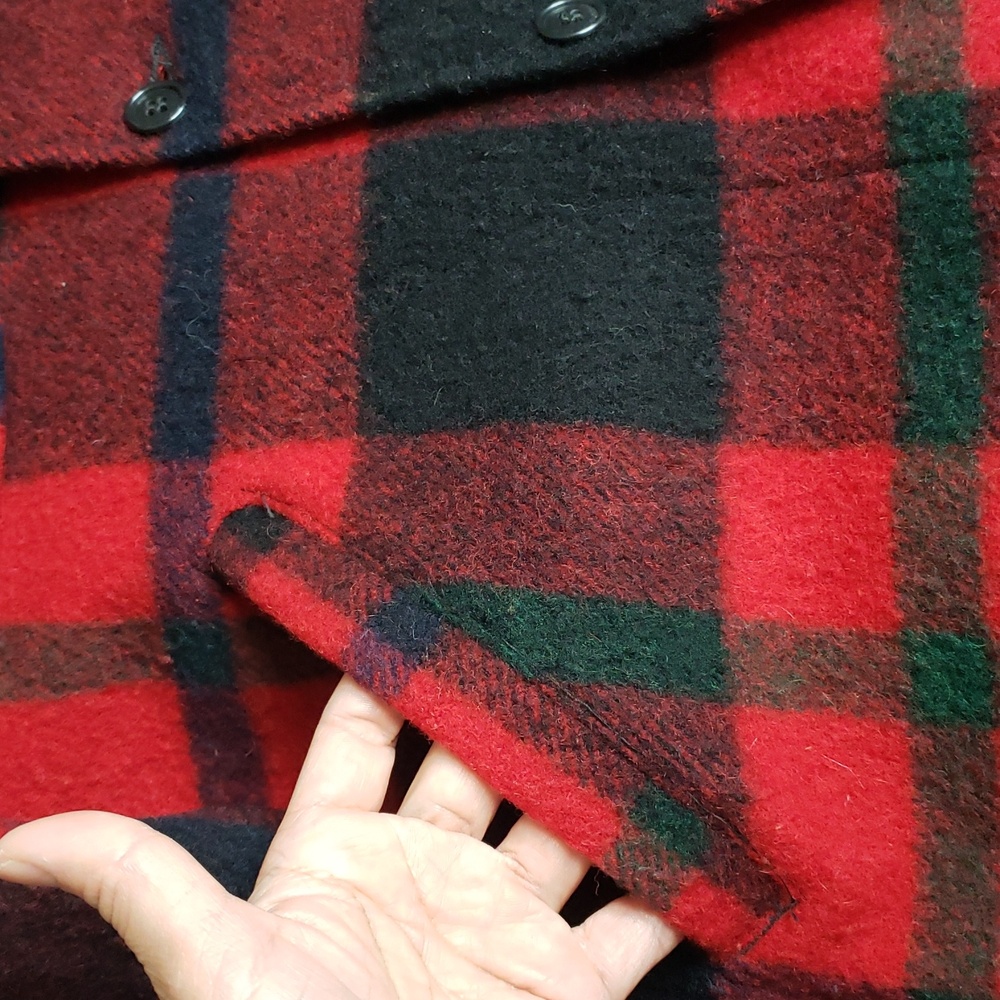 Vintage Woolrich Mackinaw Buffalo Plaid Hunting Jacket Size 42 Lumberjack Thick - Picture 15 of 16